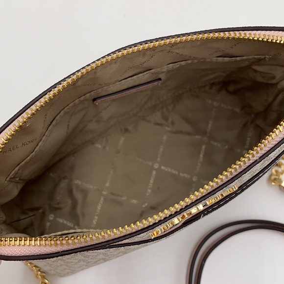 Michael Kors Jet Set Travel Medium Logo Dome Crossbody Bag - Picture 7 of 16